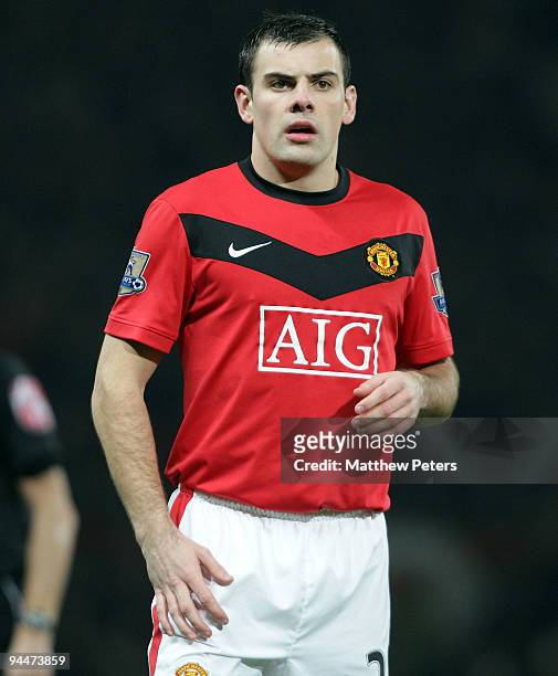 Darron Gibson of Manchester United in action during the Barclays Premier League match between Manchester United and Wolverhampton Wanderers at Old...