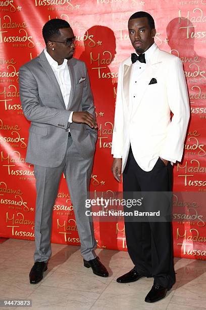 Sean "Diddy" Combs unveils the Sean "Diddy" Combs wax figure at Madame Tussauds on December 15, 2009 in New York City.