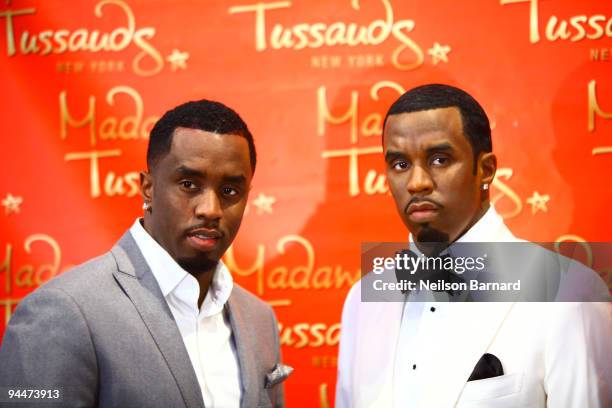 Sean "Diddy" Combs unveils the Sean "Diddy" Combs wax figure at Madame Tussauds on December 15, 2009 in New York City.