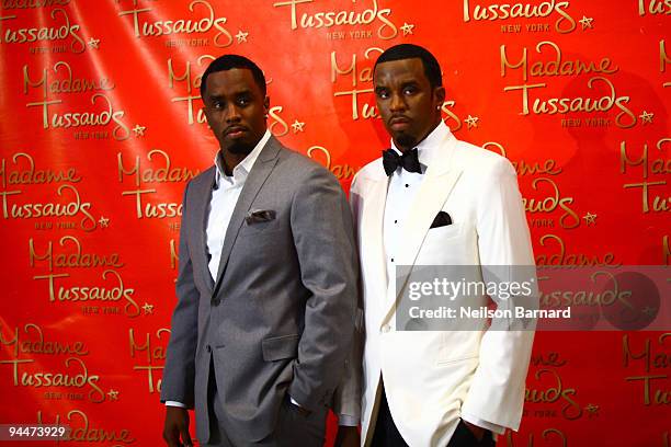 Sean "Diddy" Combs unveils the Sean "Diddy" Combs wax figure at Madame Tussauds on December 15, 2009 in New York City.