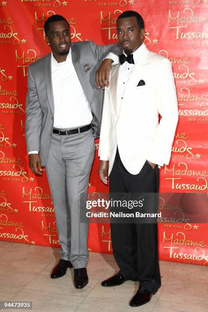 Sean "Diddy" Combs unveils the Sean "Diddy" Combs wax figure at Madame Tussauds on December 15, 2009 in New York City.