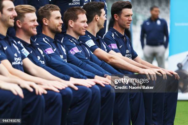 James Franklin looks on during the squad photo during the Middlesex CCC Photocall at Lord's Cricket Ground on April 11, 2018 in London, England.