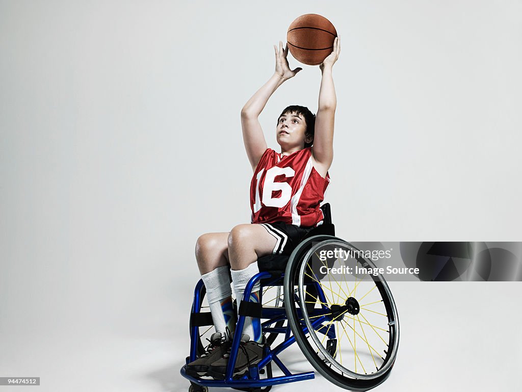 Junior wheelchair basketball player