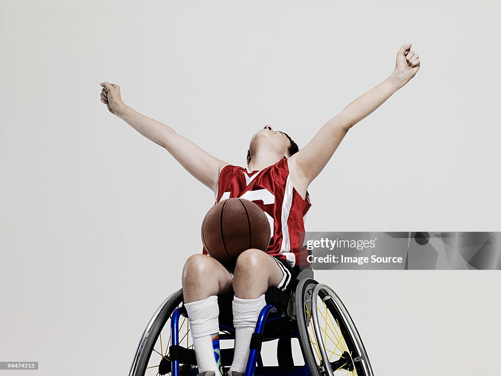 Junior wheelchair basketball player