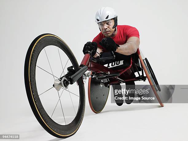 wheelchair athlete - disabled athlete bildbanksfoton och bilder
