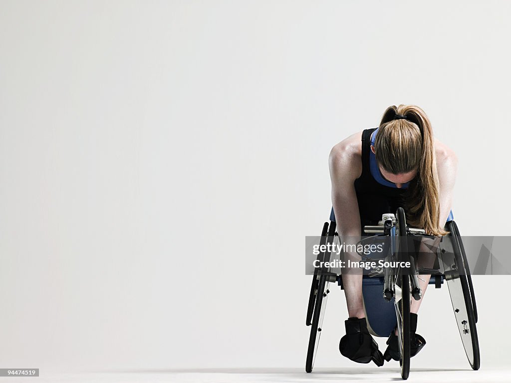 Female wheelchair athlete