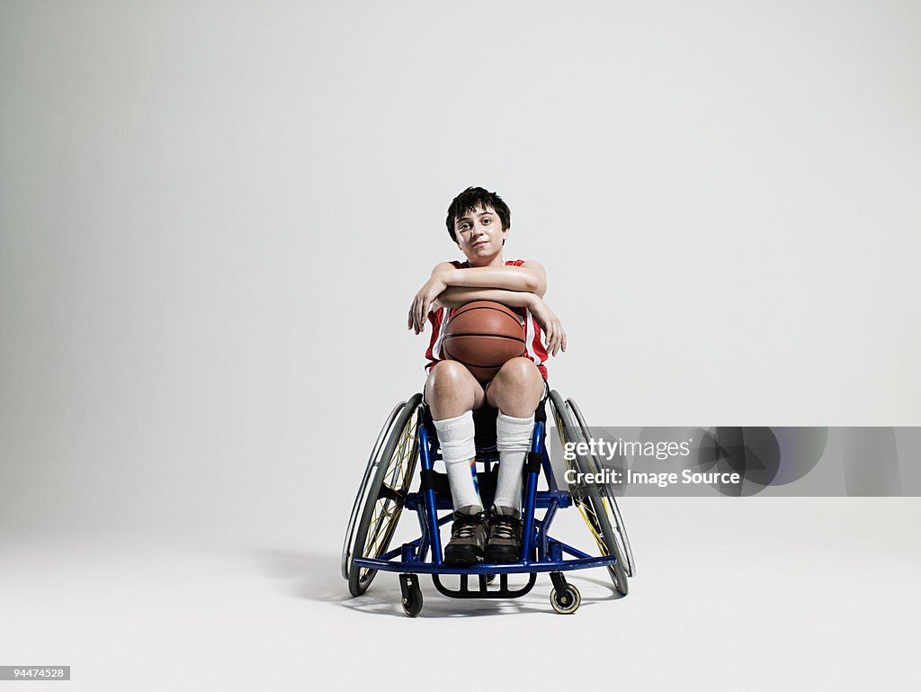 Junior wheelchair basketball player