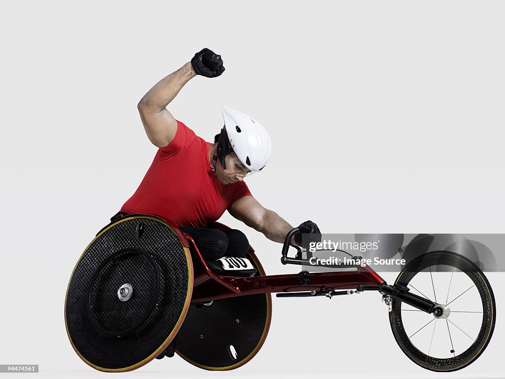 Successful wheelchair athlete