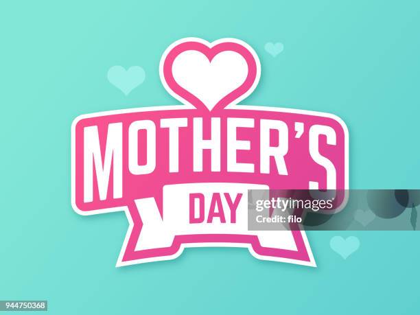 ilustrações de stock, clip art, desenhos animados e ícones de mother's day symbol - mothers day text art