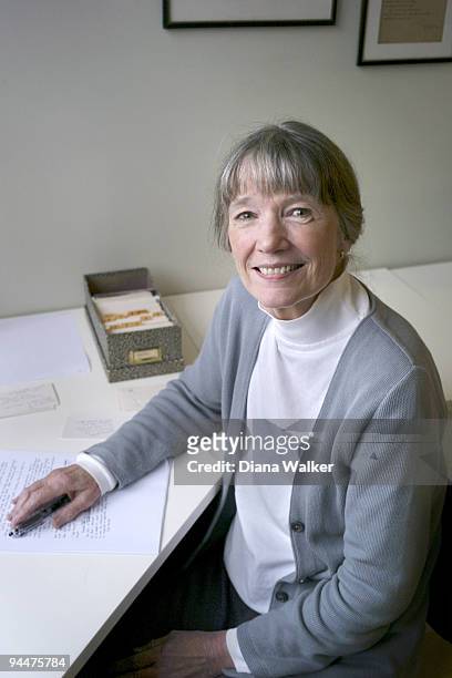 Author Anne Tyler poses for a portrait session on November 12 Baltimore, MD. .