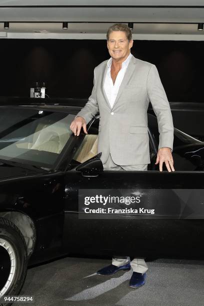 David Hasselhoff during the Looking For Freedom - 30 Years Anniversary Celebration In Berlin at Friedrichstadt-Palast on April 11, 2018 in Berlin,...