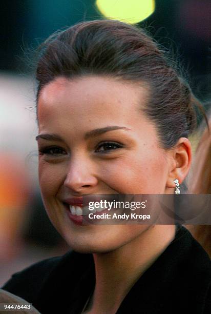 Petra Nemcova poses after ringing the closing bell at the NASDAQ MarketSite on December 15, 2009 in New York City.