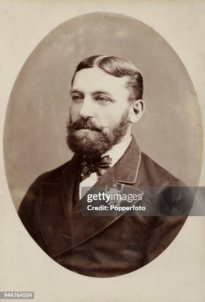 Lancashire and England cricketer RG Barlow photographed in the studio of William Bardwell at 21 Collins Street, Melbourne, Australia, circa December...