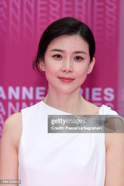 Lee Bo-Young from the serie 'Mother' attend the Closing Ceremony and "Safe" screening during the 1st Cannes International Series Festival at Palais...
