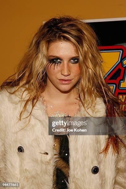 Singer Ke$ha attends the Z100's Jingle Ball 2009 Pre-Show at Hammerstein Ballroom on December 11, 2009 in New York City.