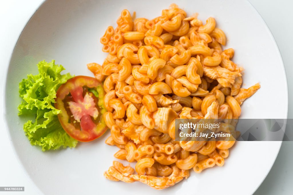 Close-Up Of Pasta In Plate