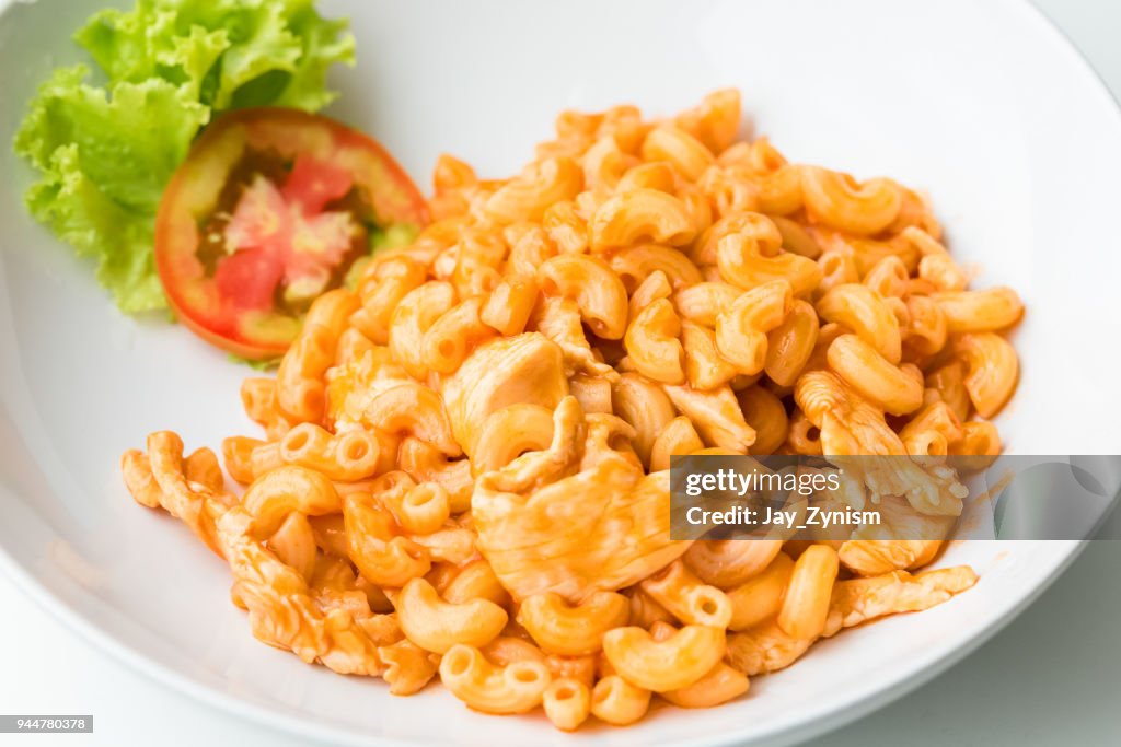 Close-Up Of Pasta In Plate