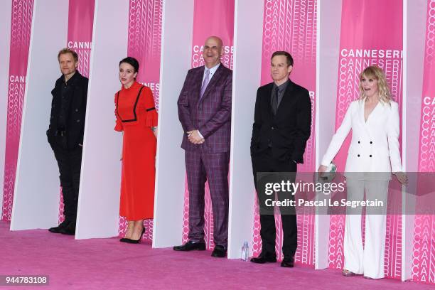 Marc Warren,Amanda Abbington, Harlan Coben,Michael C. Hall and Hannah Jane Arterton from the serie "Safe" attends the Closing Ceremony and "Safe"...