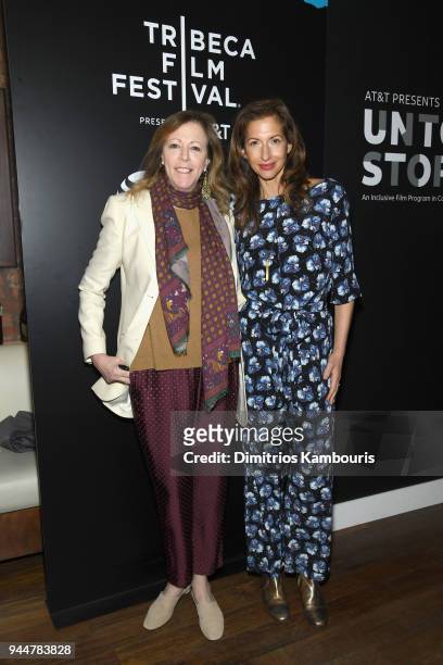 Tribeca Film Festival Co-Founder Jane Rosenthal and actor Alysia Reiner attend as AT&T and Tribeca Host 2nd Annual Luncheon for AT&T Presents: Untold...