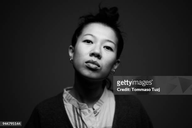 young taiwanese girl portrait - black and white portrait stock pictures, royalty-free photos & images