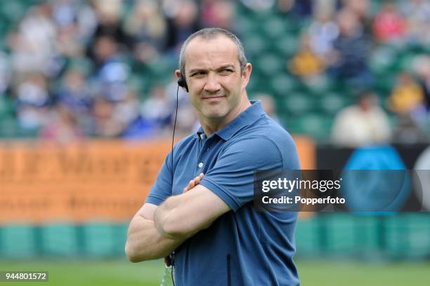 Harlequins Director of Rugby, Conor O'Shea, looks on during the Aviva Premiership match between Bath and Harlequins at Recreation Ground on April 16,...