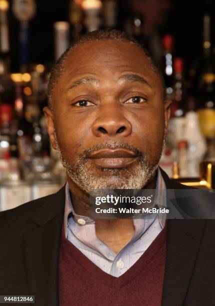 Michael Potts attends the Broadway cast of "The Iceman Cometh" Press Photocall at Delmonico's on April 11, 2018 in New York City.