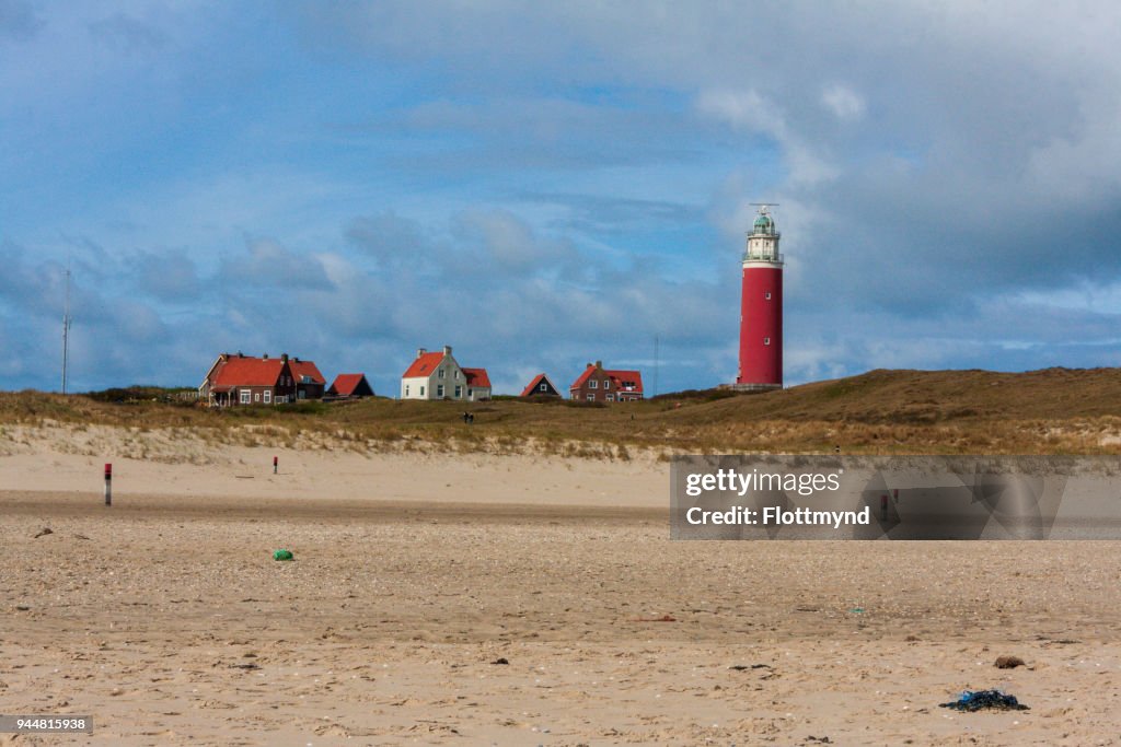 Eierland Lighthouse on the island of Texel, the Netherlands