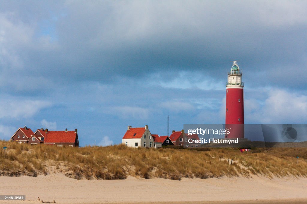 Eierland Lighthouse on the island of Texel, the Netherlands