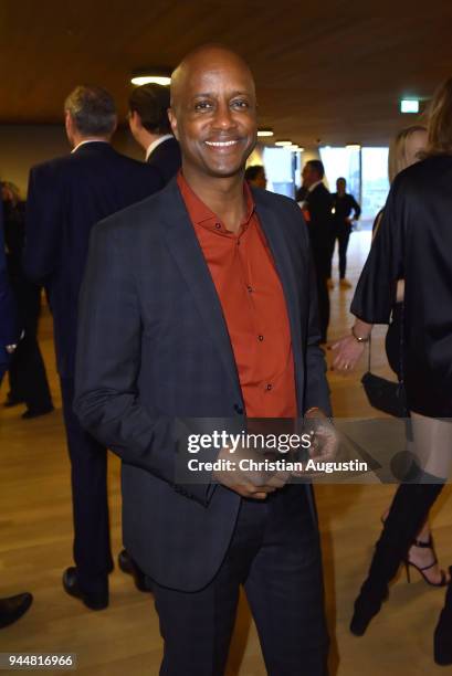 Yared Dibaba attends the Nannen Award 2018 at Elbphilharmonie on April 11, 2018 in Hamburg, Germany.