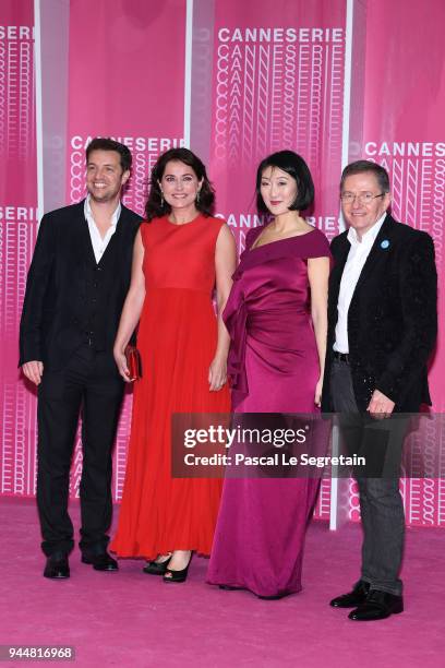 Festival artistic directorAlbin Lewi, Festival Patron Sidse Babett Knudsen,Festival President Fleur Pellerin and Festival director Benoit Louvet...