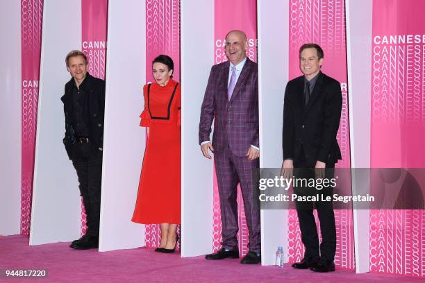 Marc Warren,Amanda Abbington, Harlan Coben and Michael C. Hall from the serie "Safe" attend the Closing Ceremony and "Safe" screening during the 1st...