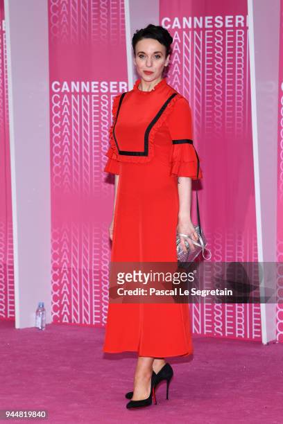 Amanda Abbington from the serie "Safe" attends the Closing Ceremony and "Safe" screening during the 1st Cannes International Series Festival at...