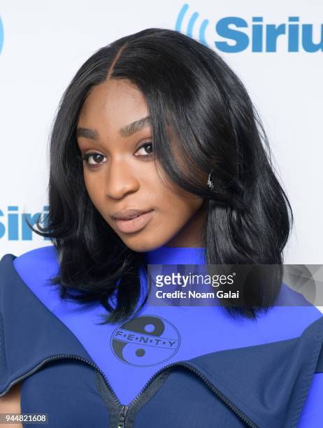 Singer Normani Kordei visits the SiriusXM Studios on April 11, 2018 in New York City.