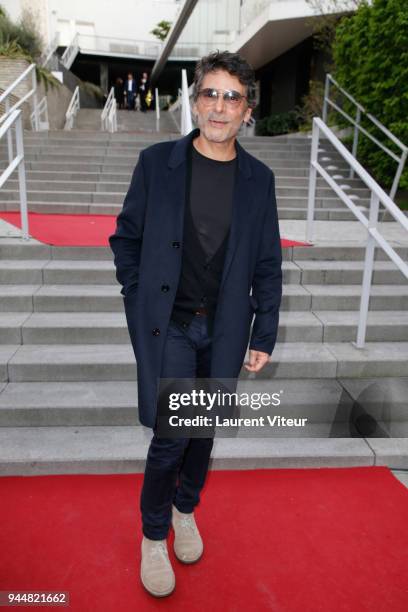 Actor Pascal Elbe attends FIFI Awards 2018 at Salle Wagram on April 11, 2018 in Paris, France.