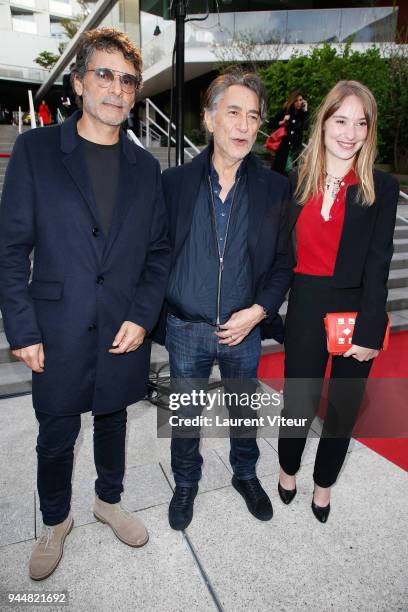 Actor Pascal Elbe, Actor Richard Berry and Actress Deborah Francois attend FIFI Awards 2018 at Salle Wagram on April 11, 2018 in Paris, France.