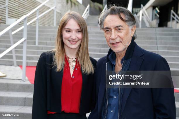 Actress Deborah Francois and Actor Richard Berry attend FIFI Awards 2018 at Salle Wagram on April 11, 2018 in Paris, France.