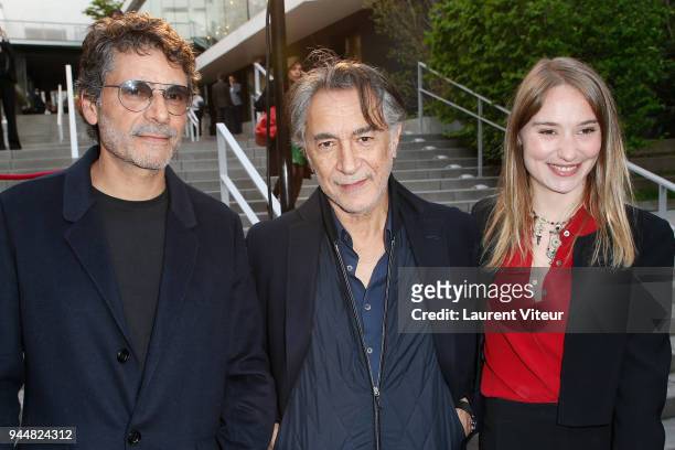 Actor Pascal Elbe, Actor Richard Berry and Actress Deborah Francois attend FIFI Awards 2018 at Salle Wagram on April 11, 2018 in Paris, France.
