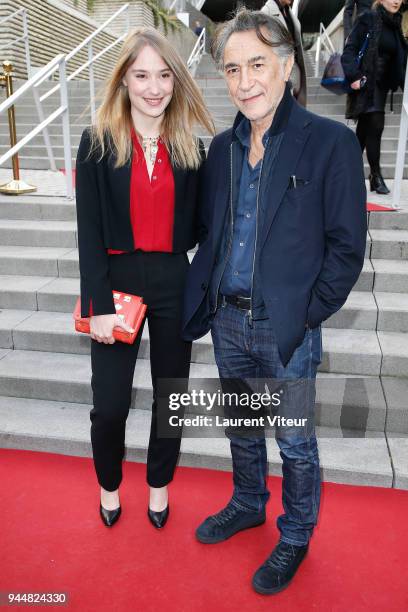 Actress Deborah Francois and Actor Richard Berry attend FIFI Awards 2018 at Salle Wagram on April 11, 2018 in Paris, France.