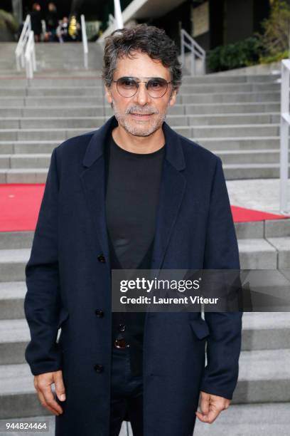 Actor Pascal Elbe attends FIFI Awards 2018 at Salle Wagram on April 11, 2018 in Paris, France.