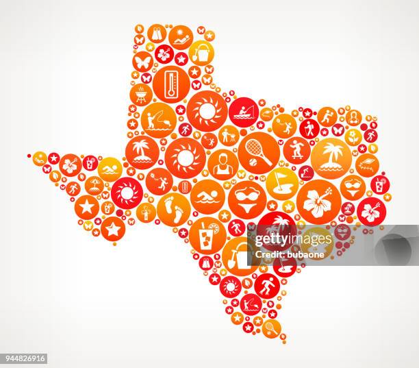 texas summer vacation fun vector icon pattern - yellow pool floatie stock illustrations