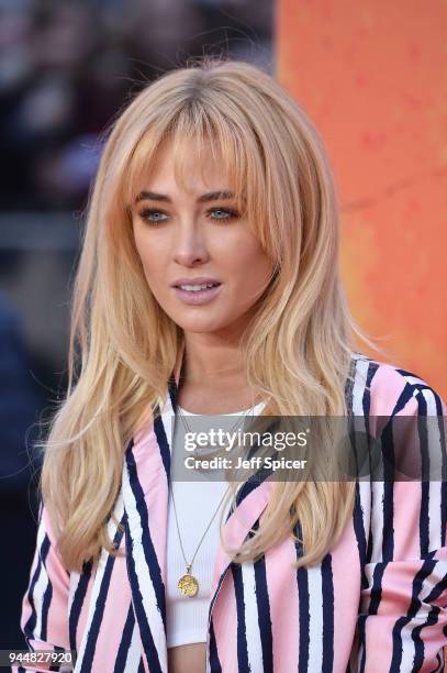 Nicola Hughes attends the European Premiere of 'Rampage' at Cineworld Leicester Square on April 11, 2018 in London, England.