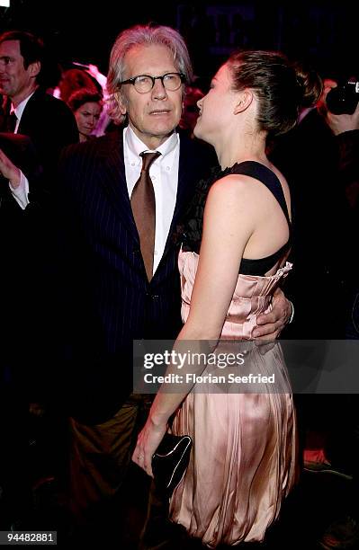 Actor Bernd Herzsprung and daughter, actress Hannah Herzsprung attend the after party of the premiere 'LILA LILA' at Kesselhaus on December 15, 2009...