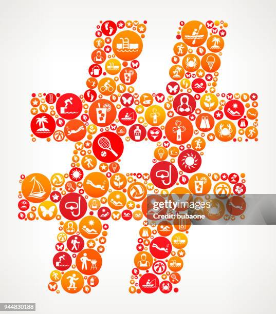 number summer vacation fun vector icon pattern - yellow pool floatie stock illustrations