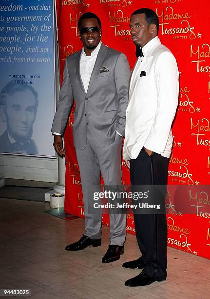 Music Producer Sean "Diddy" Combs attends the Sean Combs wax figure unveiling at Madame Tussauds on December 15, 2009 in New York City.