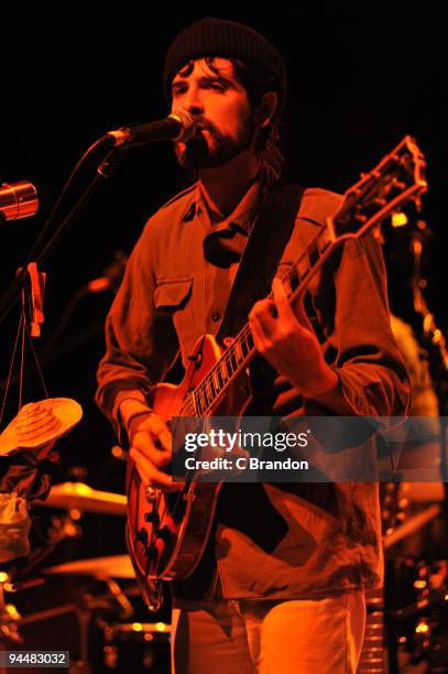 Devendra Banhart performs on stage at Shepherds Bush Empire on December 15, 2009 in London, England.