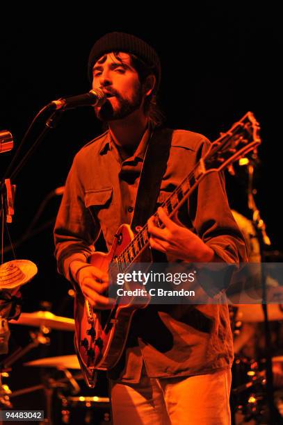 Devendra Banhart performs on stage at Shepherds Bush Empire on December 15, 2009 in London, England.