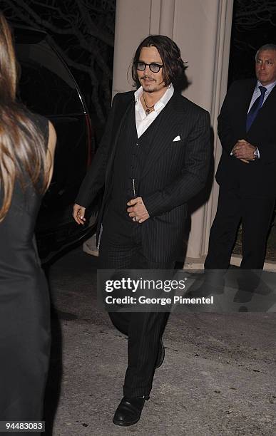 Actor Johnny Depp attends his special tribute and presentation of the prestigious Career Achievement Award at the 6th Annual Bahamas Film Festival at...