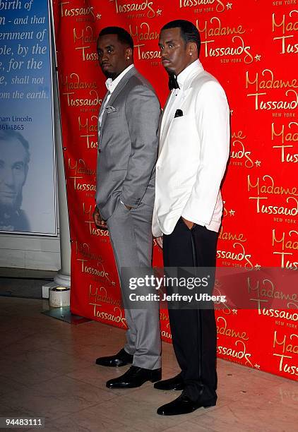 Music Producer Sean "Diddy" Combs attends the Sean Combs wax figure unveiling at Madame Tussauds on December 15, 2009 in New York City.