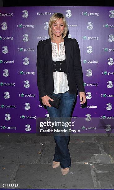 Jenny Falconer attends the Sony Ericsson K770i phone launch at the Bloomsbury Ballroom October 24, 2007 in London, England.