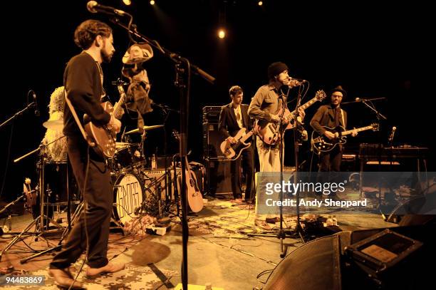 Davendra Banhart performs on stage at Shepherds Bush Empire on December 15, 2009 in London, England.